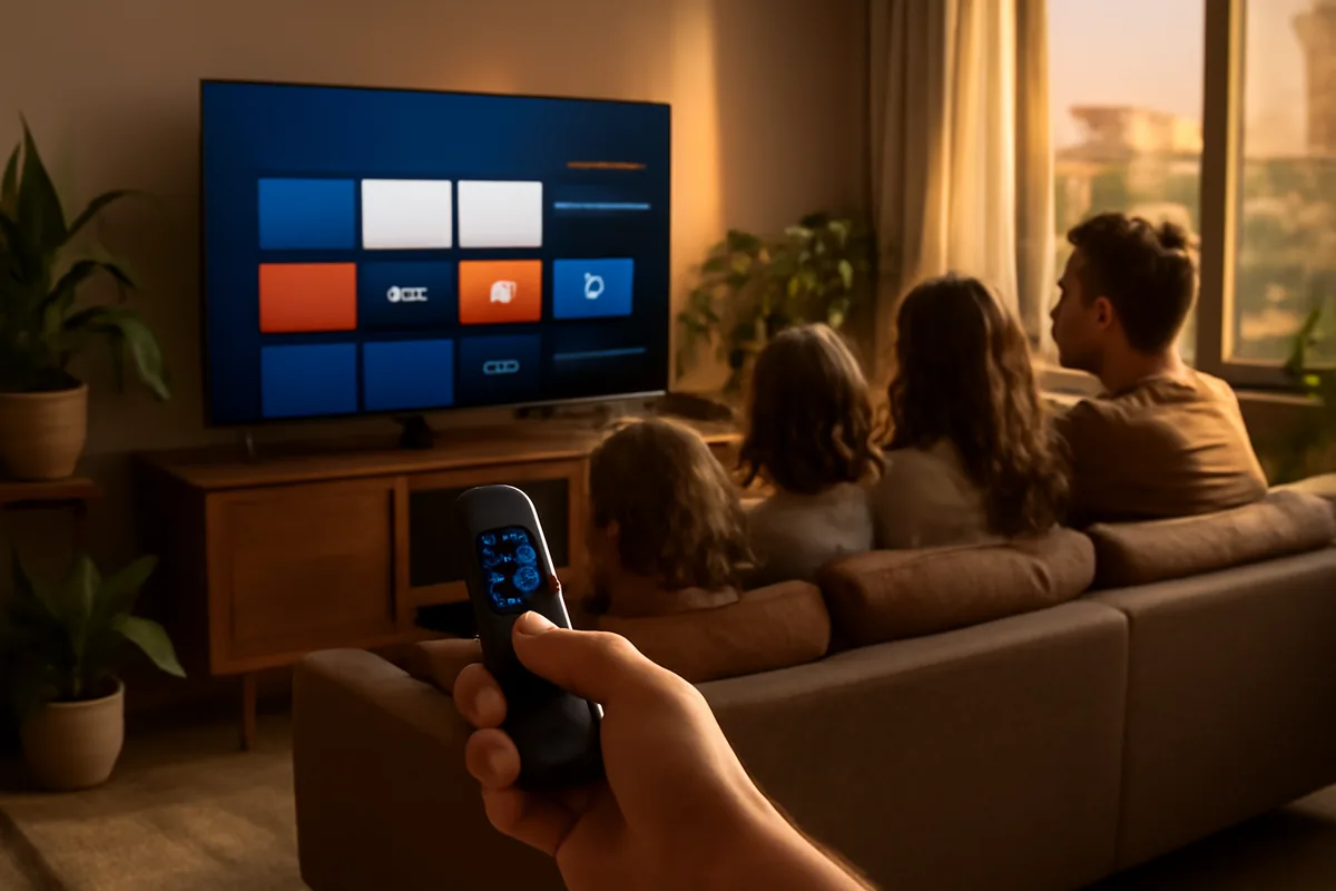 Benefícios E Desvantagens De Smart TVS Com Sistema Roku E Aplicativos IPTV — ilustração