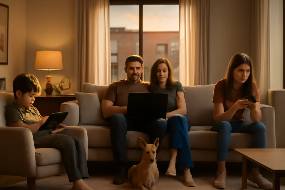 IPTV Com 5 Telas — ilustração