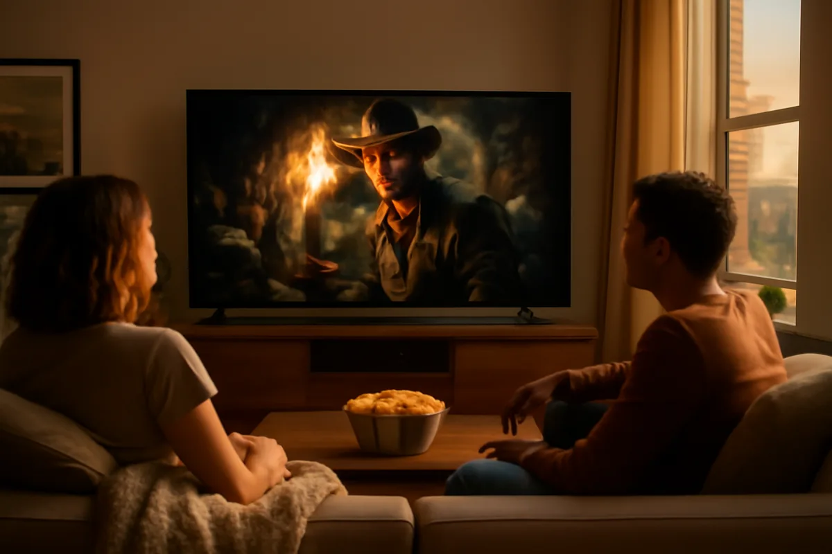IPTV Com Filmes Estrangeiros — ilustração