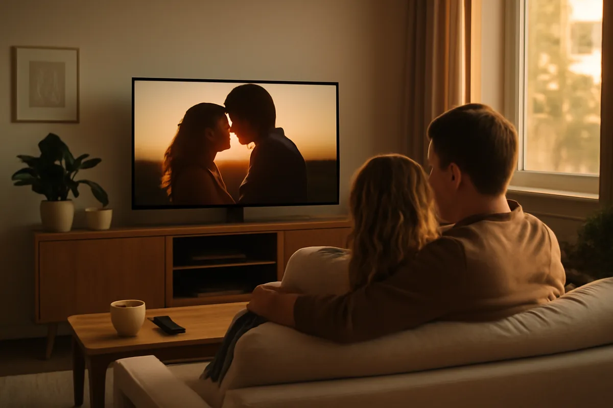 IPTV Com Filmes Românticos — ilustração