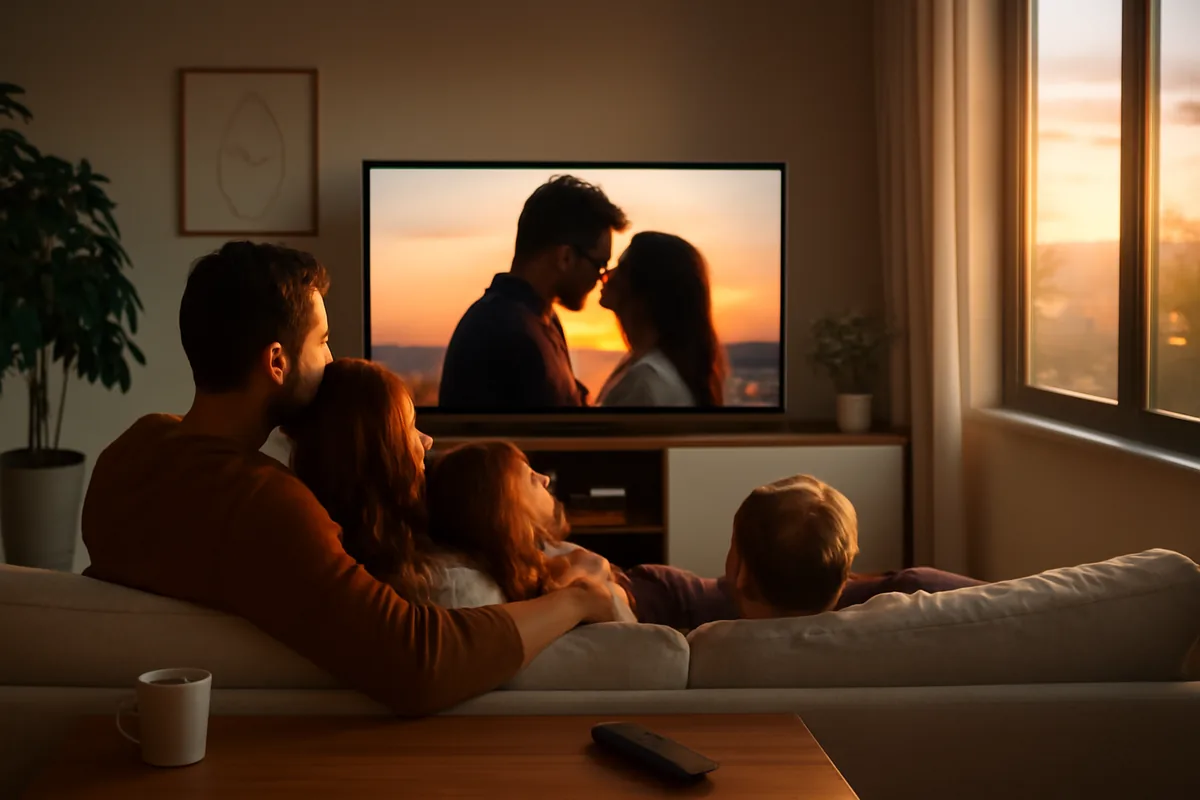 IPTV Com Filmes Românticos — ilustração