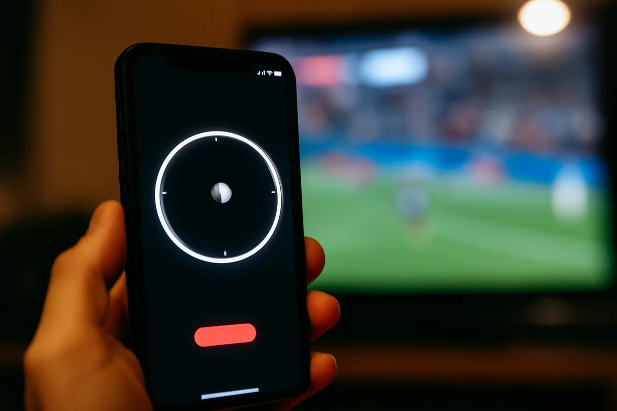 Cronômetro do celular ao lado do relógio do placar da transmissão mostrando a diferença