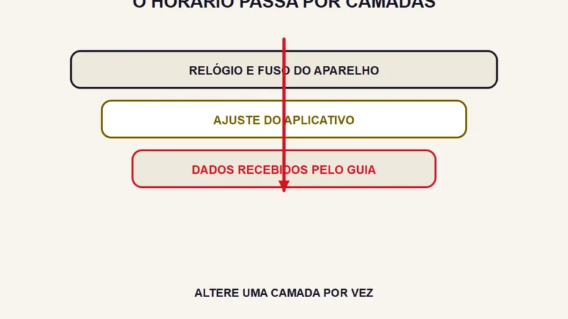 Guia de programação do IPTV com horário errado: como acertar