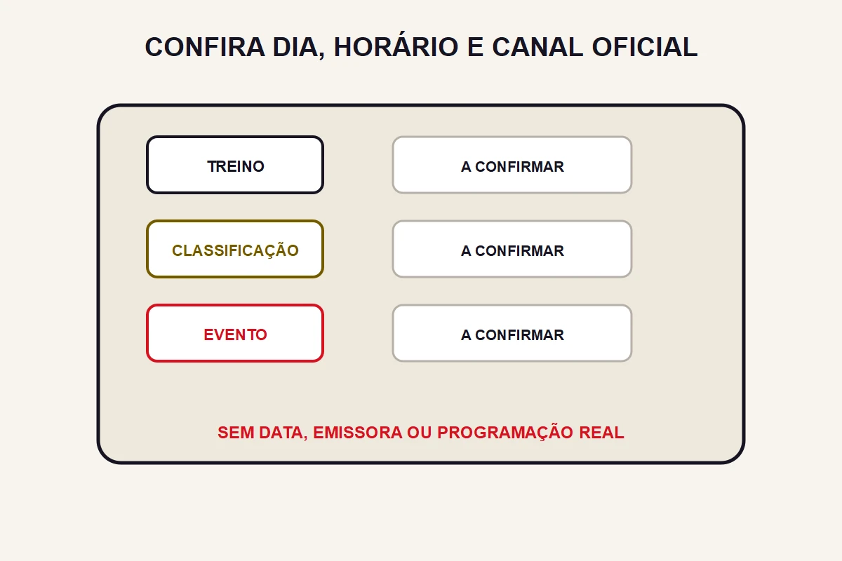 Fórmula 1 no IPTV: treinos, classificação e corrida